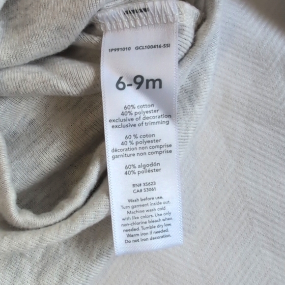 child of mine Valentine's Day unisex long sleeve bodysuit diaper shirt 6-9 month - Picture 5 of 6